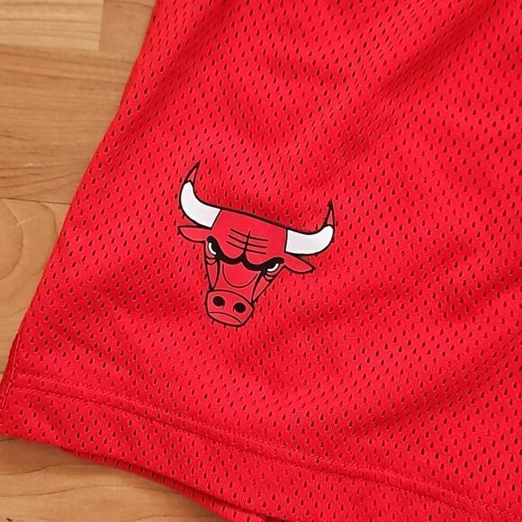 Nike NBA Chicago Bulls Mesh Practice Shorts Red NWT - Picture 2 of 10
